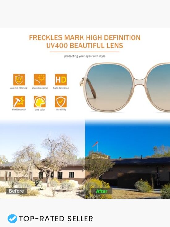 Oversized Square Sunglasses Retro 70s Vintage UV400 Protection Plastic Frame